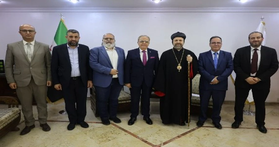 وزير التعليم العالي يلتقي مع النائب البطريركي لبطريركية أنطاكية وسائر المشرق للسريان الأرثوذكس بدمشق