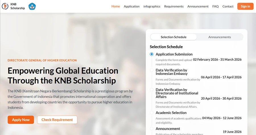 التعليم العالي تعلن عن إمكانية التقدم لمنح KNB الإندونيسية