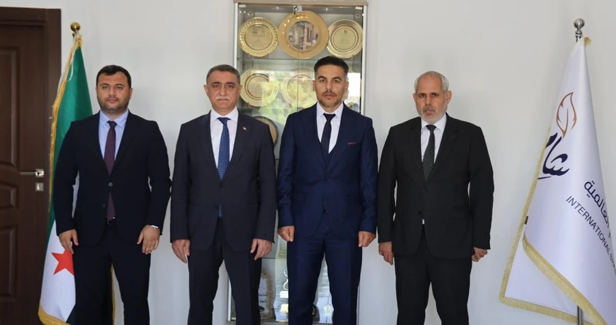 رئيس جامعة الشام العالمية يستقبل رئيس جامعة قرشهير آهي إيفران والوفد المرافق له