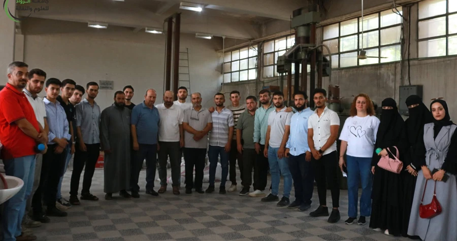 جامعة الرواد تُنظّم زيارة علمية وتطبيقية لطلابها إلى مخابر جامعة حلب